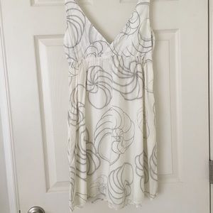 Old Navy white with silver design sun dress